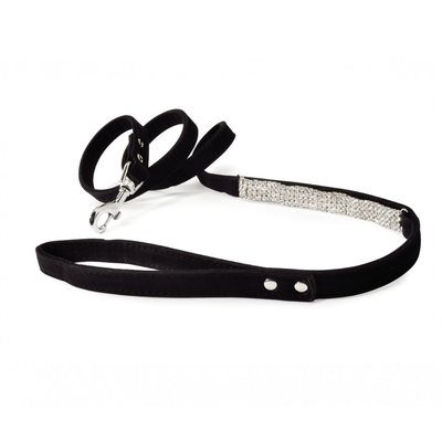 Camon Guinzaglio in velluto con strass