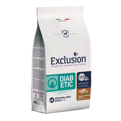 Exclusion Diabetic Dog Medium Maiale 2kg