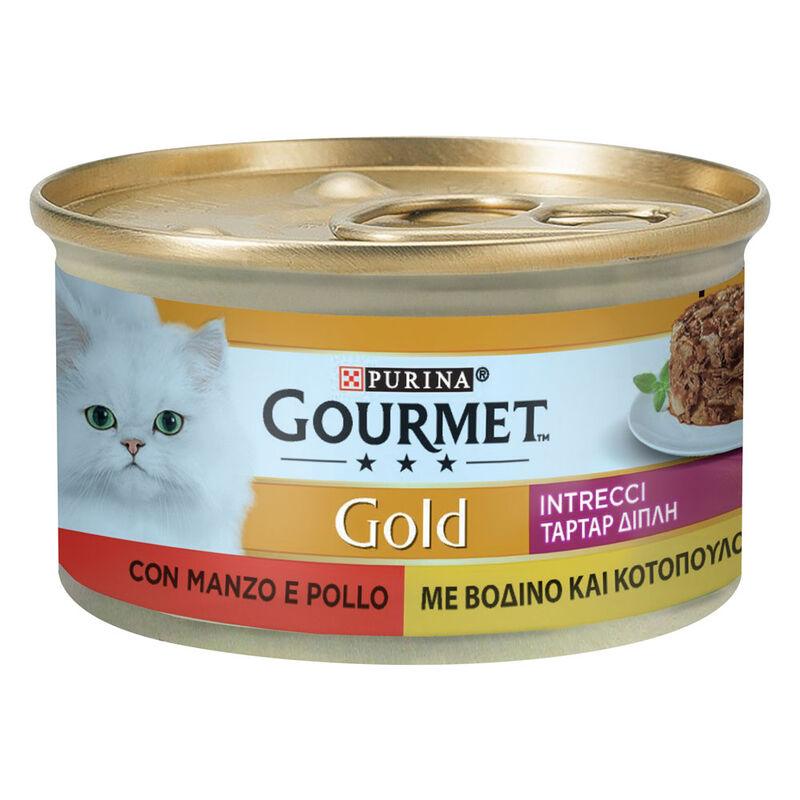 Gourmet Gold Intrecci manzo pollo 85 g - happy4pets.it