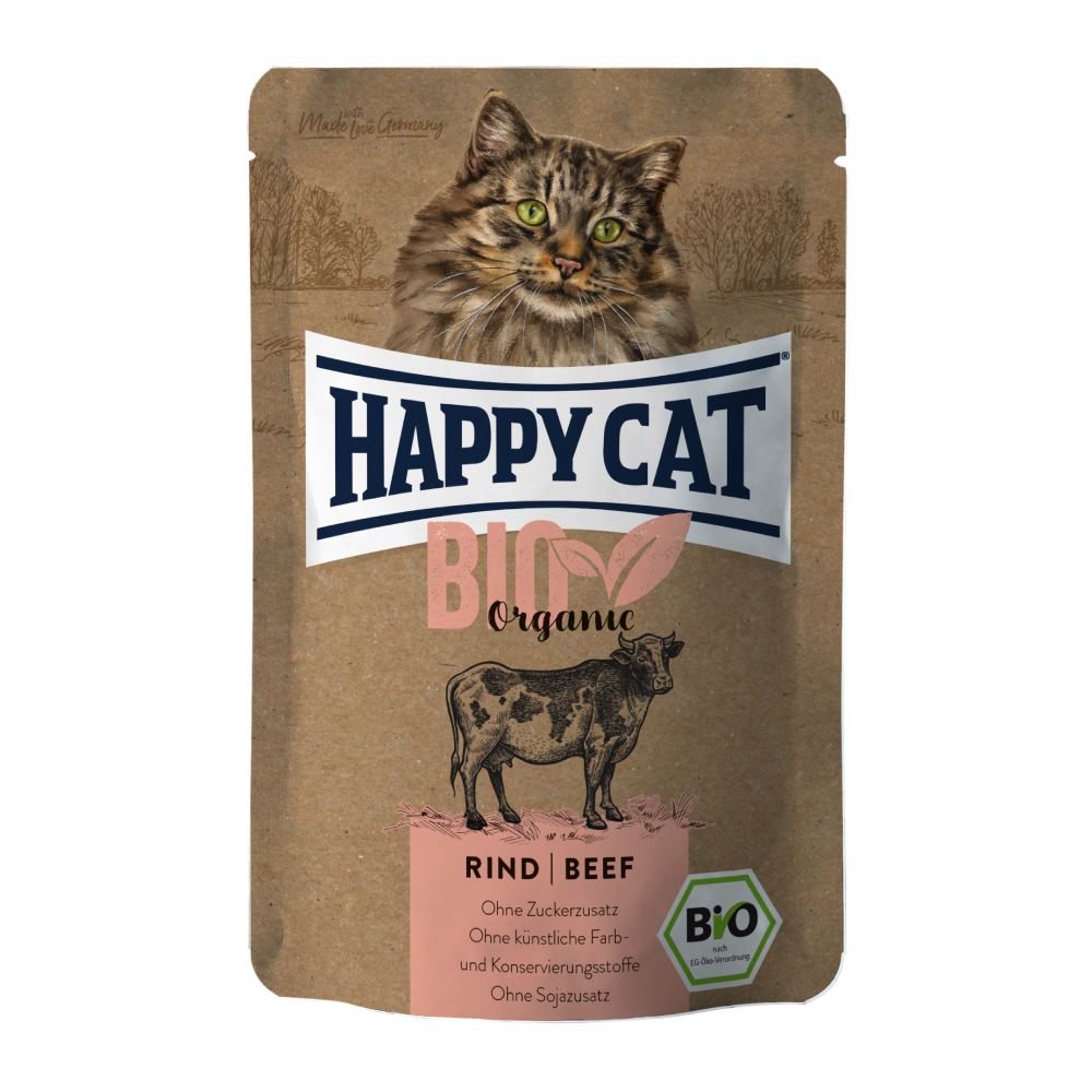 Happy Cat Bio Organic Manzo