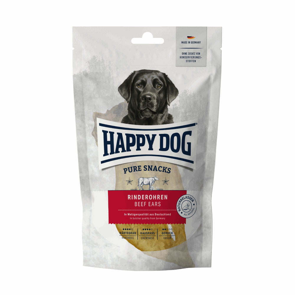 Happy Dog Pure Snack Orecchie di bovino - happy4pets.it