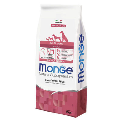 Monge Dog All Breeds manzo riso 12 kg