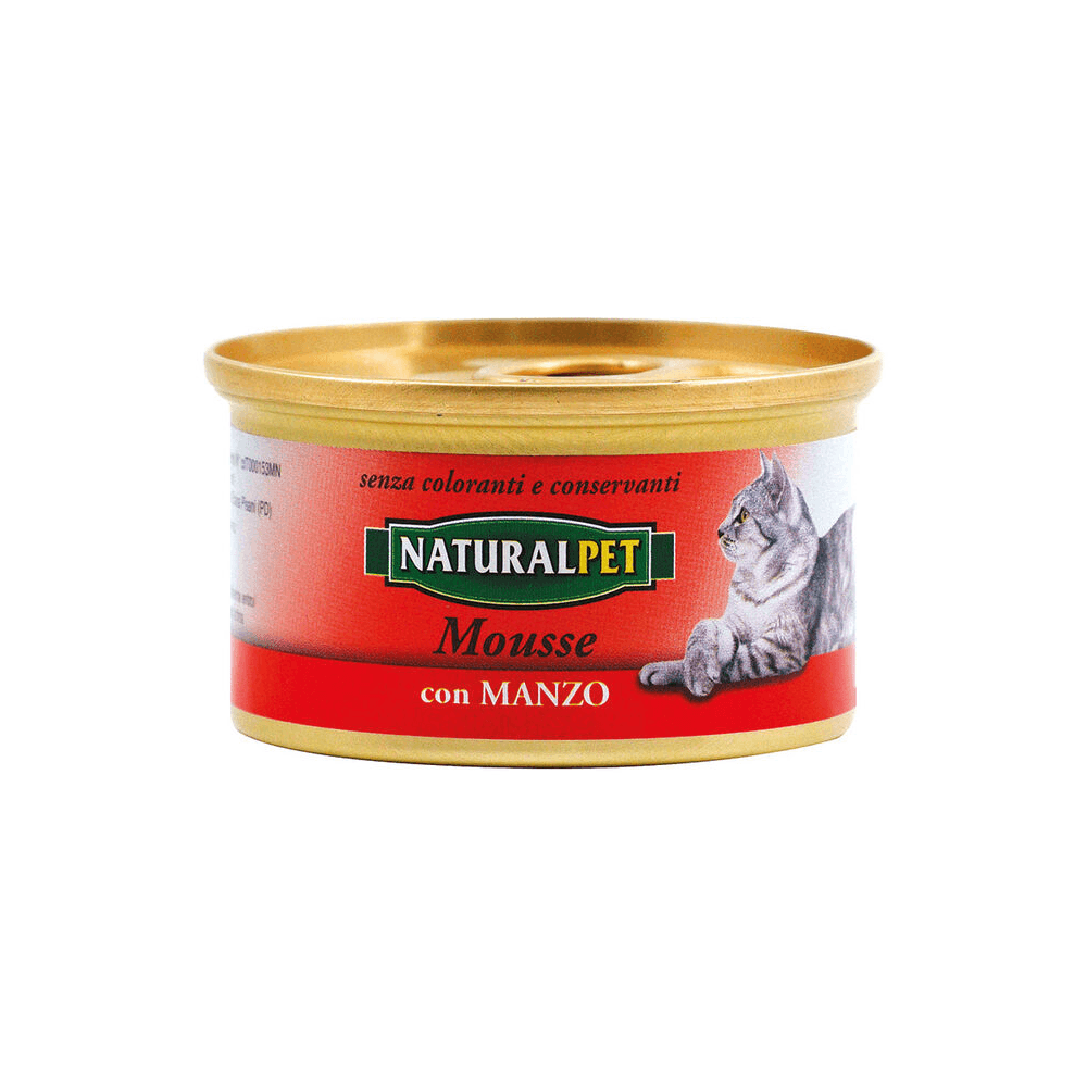 Naturalpet Cat Adult Mousse manzo - happy4pets.it