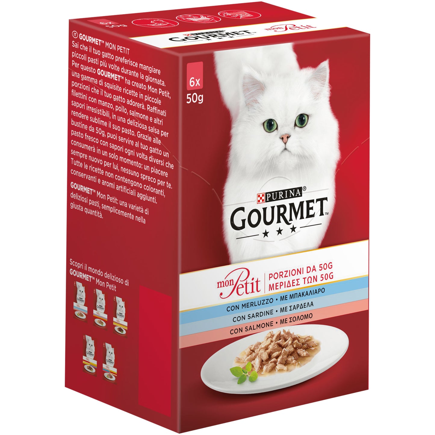 Gourmet MP merluzzo sardine salmone 6x50 g