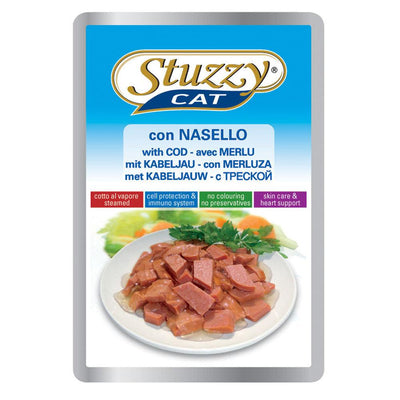 Stuzzy Cat Pouch Nasello 100 g - happy4pets.it 