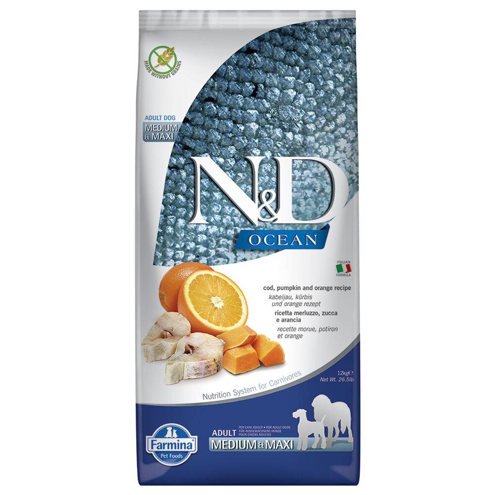 N&D Ocean Adult Medium merluzzo 12 kg - happy4pets.it