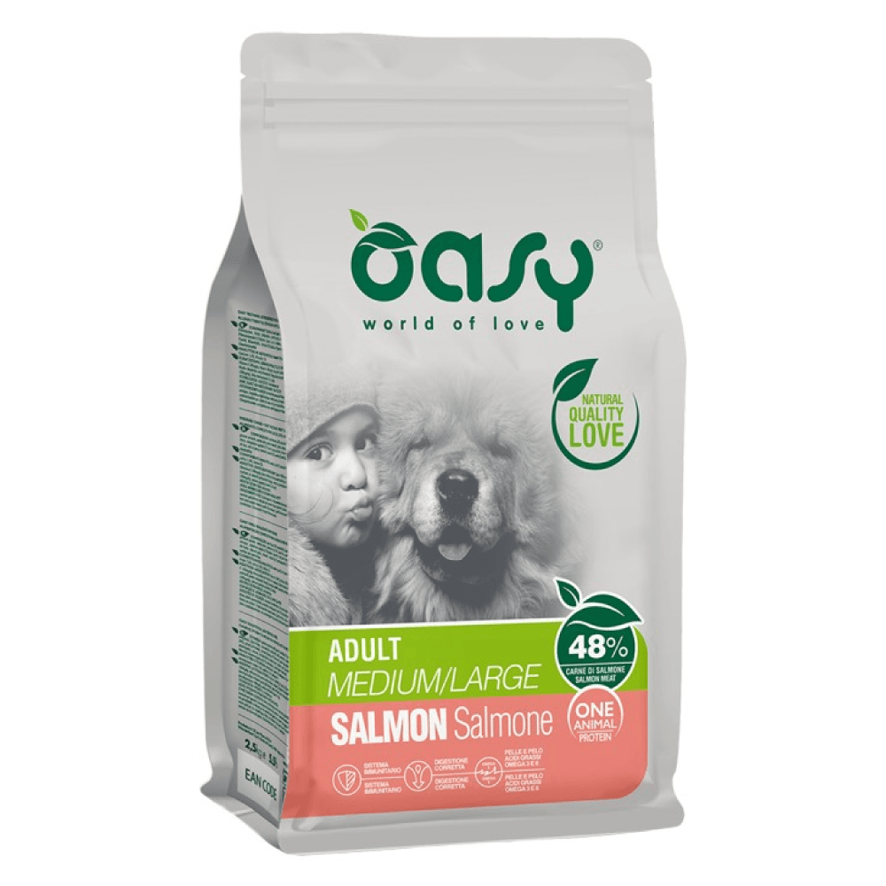Oasy Adult Medium/Large salmone 12kg - happy4pets.it