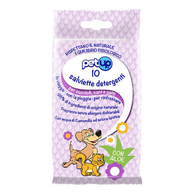 Petup Salviette da viaggio all'aloe - happy4pets.it