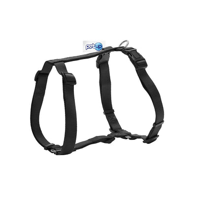 PetUp pettorina doppia regolazione nera - happy4pets.it