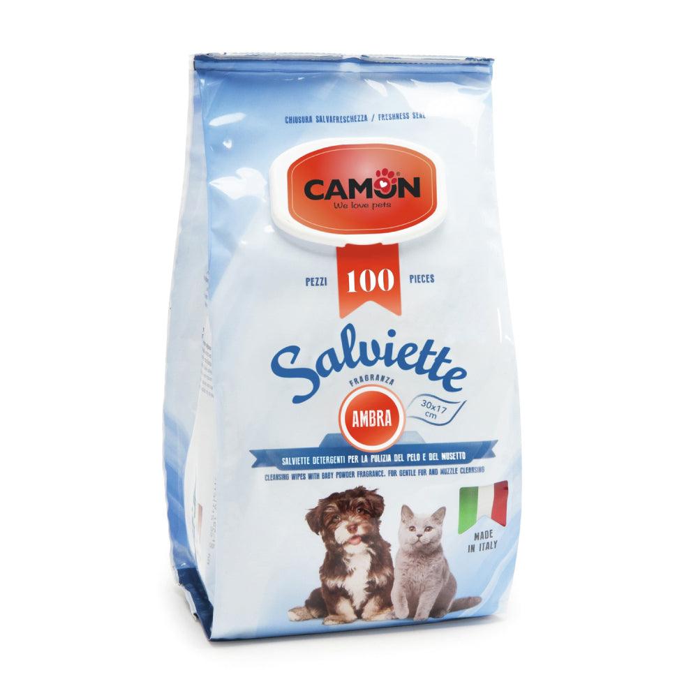 Camon Salviette 100 pezzi ambra - happy4pets.it 