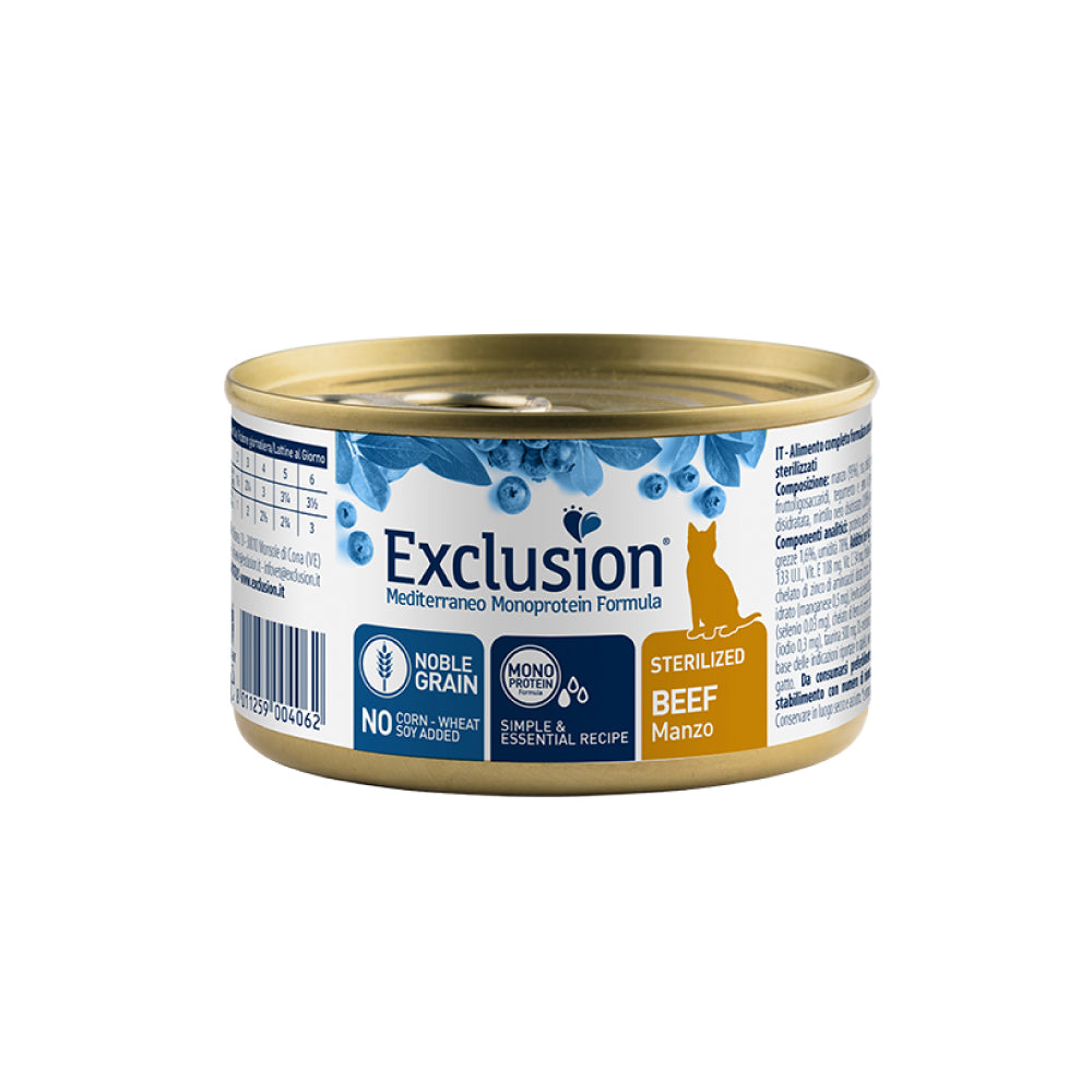 Exclusion Cat Sterilized Manzo 85g