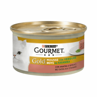 Gourmet Gold Mousse anatra spinaci - happy4pets.it 