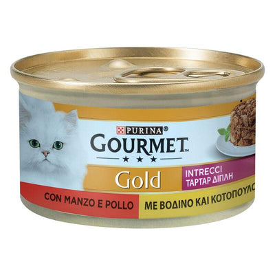 Gourmet Gold Intrecci manzo pollo 85 g - happy4pets.it 