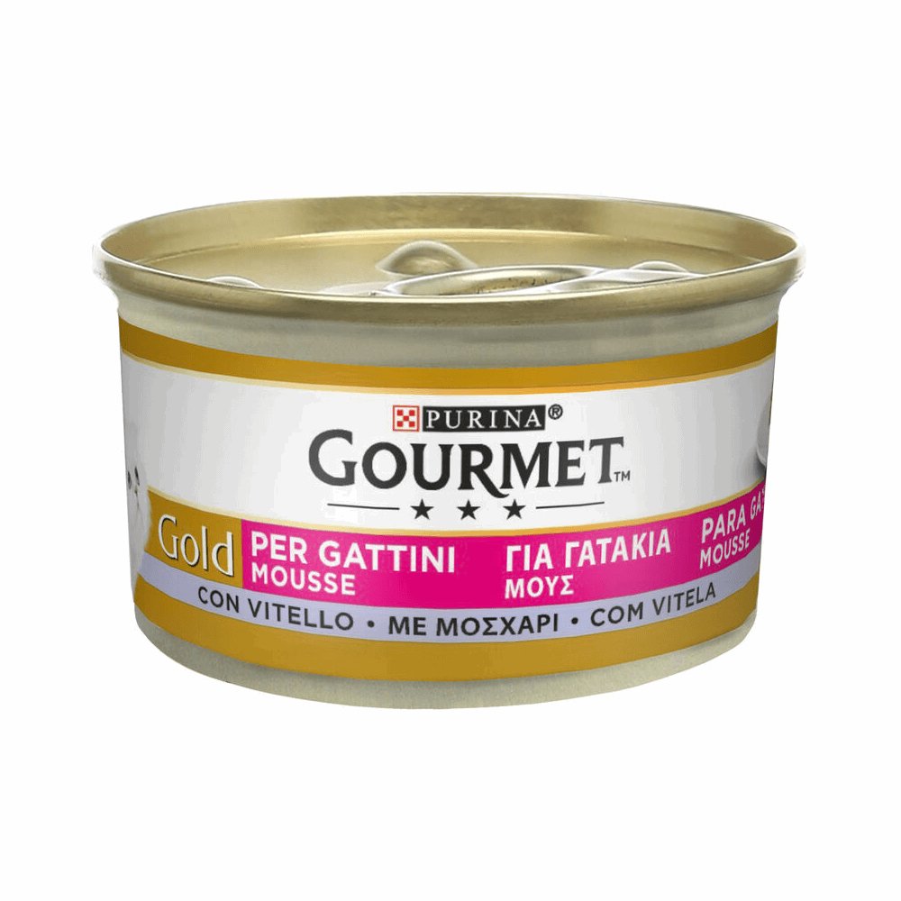 Gourmet Gold Kitten Mousse vitello 85 g - happy4pets.it 