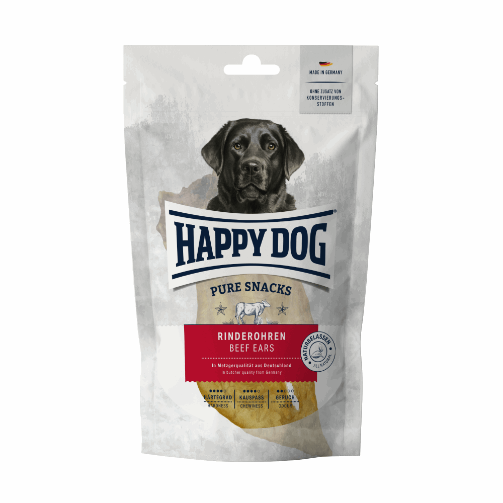 Happy Dog Pure Snack Orecchie di bovino - happy4pets.it 