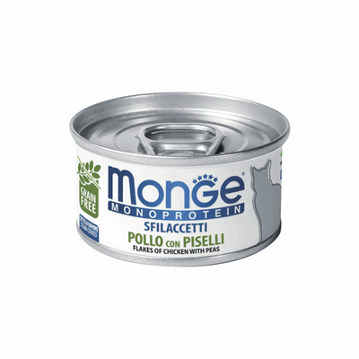 Monge Cat Sfilaccetti pollo piselli - happy4pets.it 