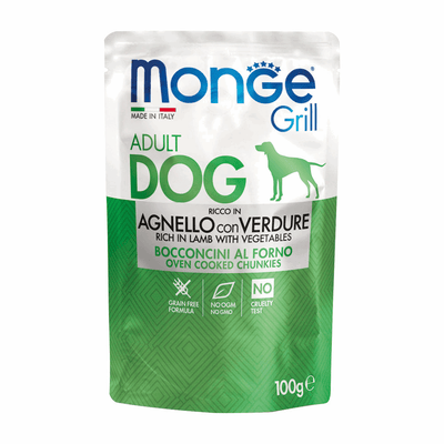 Monge Dog Grill Adult agnello ortaggi - happy4pets.it 