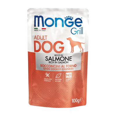 Monge Grill dog adult ricco in Salmone - happy4pets.it