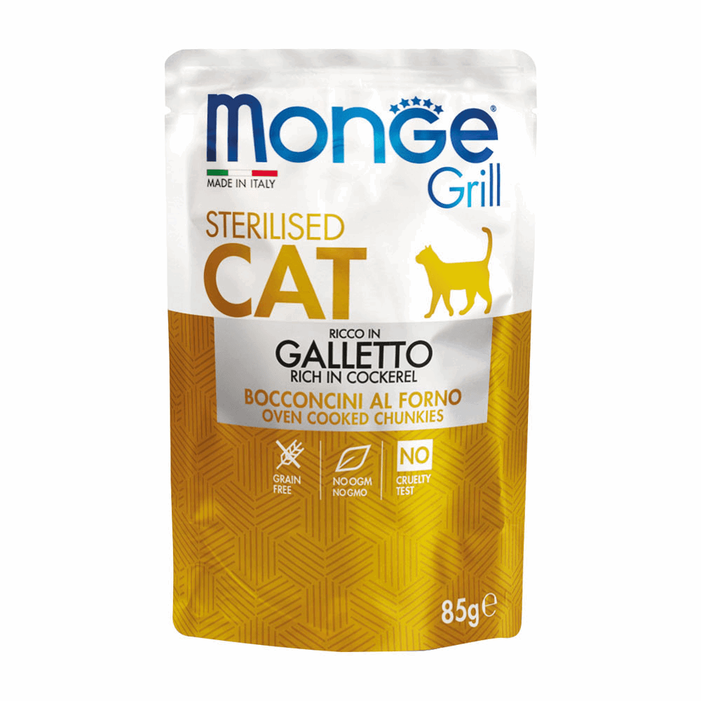 Monge Cat Grill Sterilised galletto - happy4pets.it 