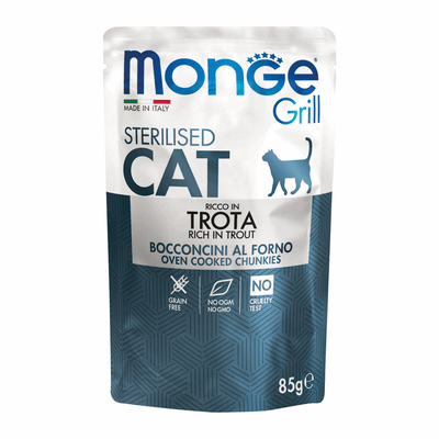 Monge Grill cat sterilised Trota - happy4pets.it