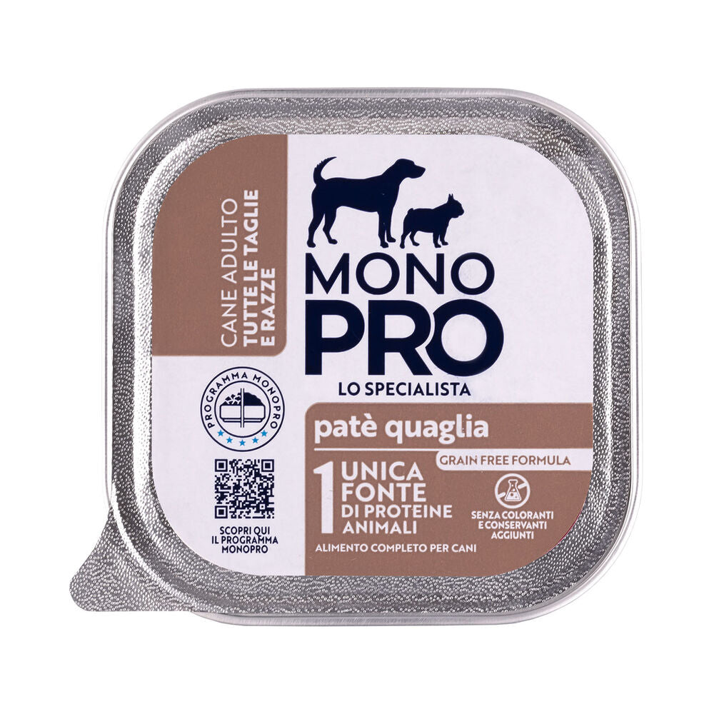 Monopro Dog Adult Paté Quaglia