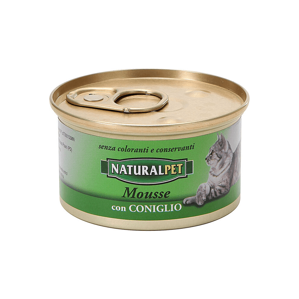 Naturalpet Cat Adult Mousse coniglio - happy4pets.it 