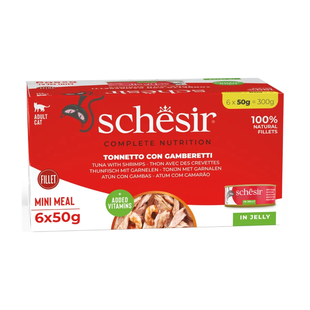 Schesir Cat Tonnetto gamberetti jelly 6x50g