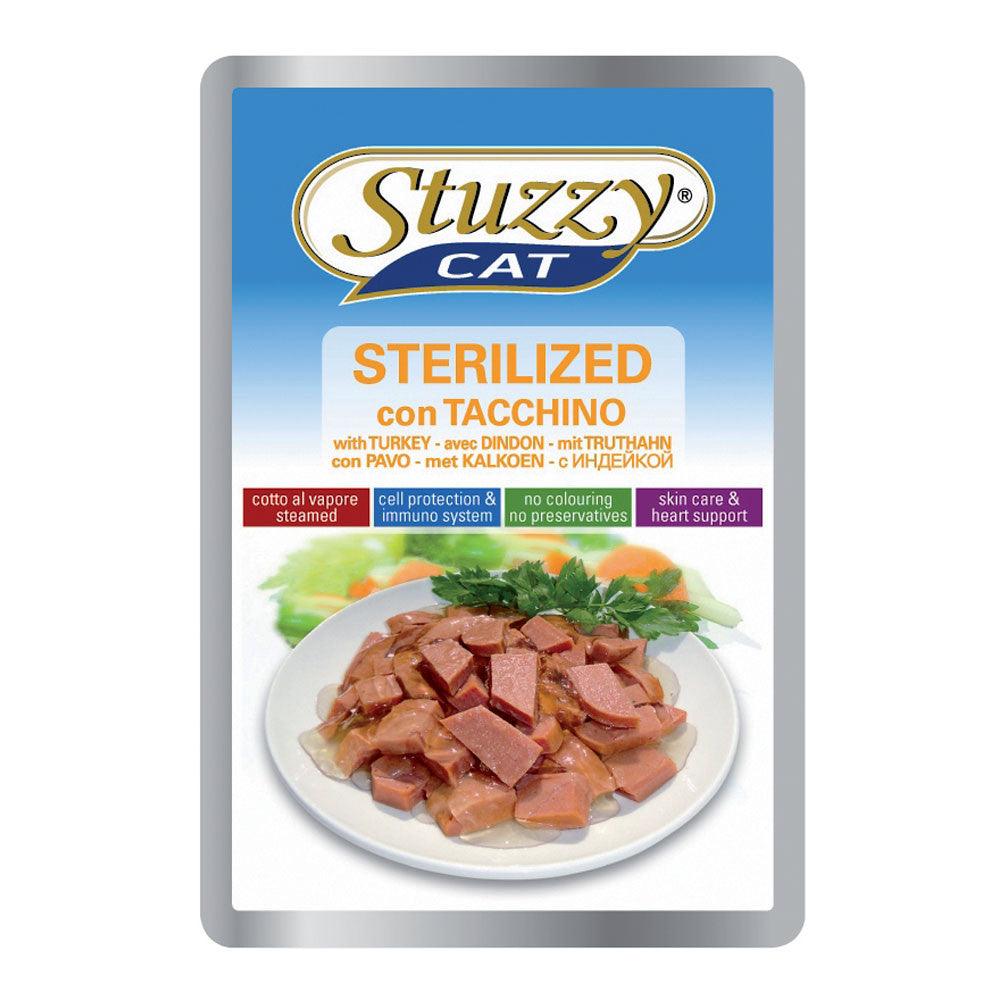 Stuzzy Cat Pouch Sterilised Tacchino 100 g - happy4pets.it 