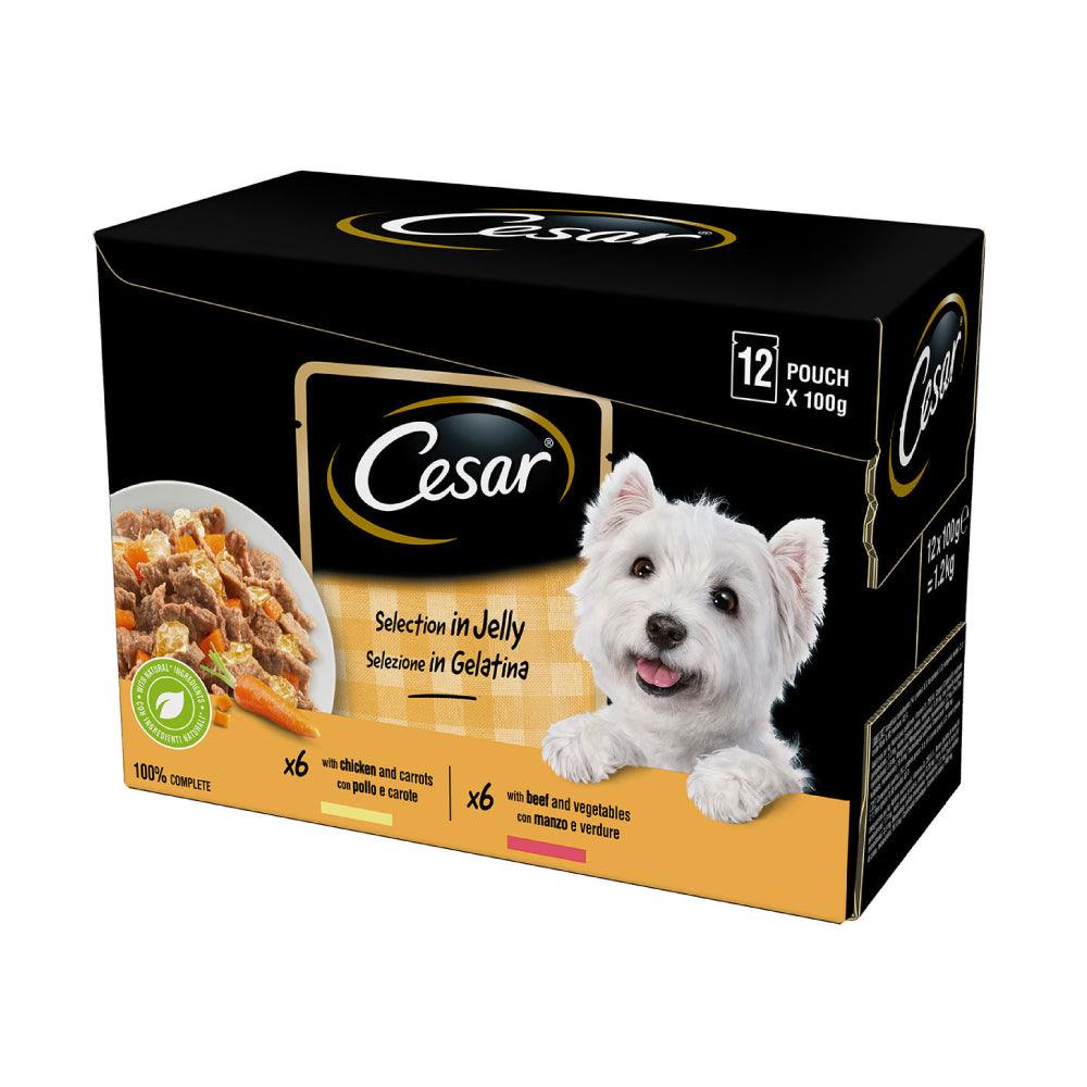 Cesar Dog Selezione Gelatina 12x100 g - happy4pets.it 