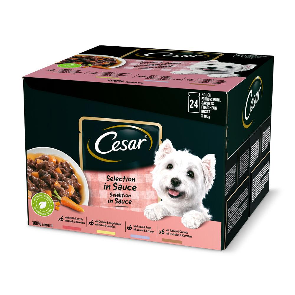 Cesar Dog Selezione Salsa 24x100 g - happy4pets.it 