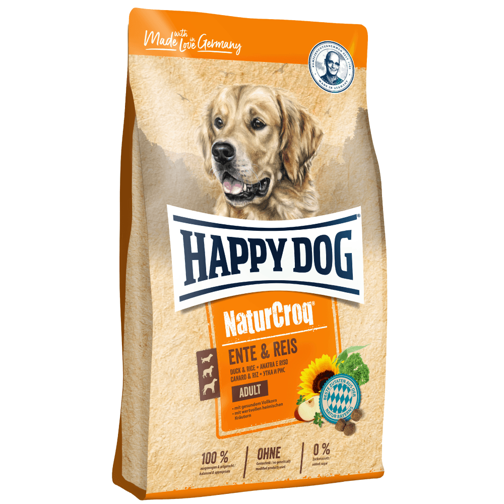 Happy Dog NaturCroq Anatra Riso 12 kg - happy4pets.it