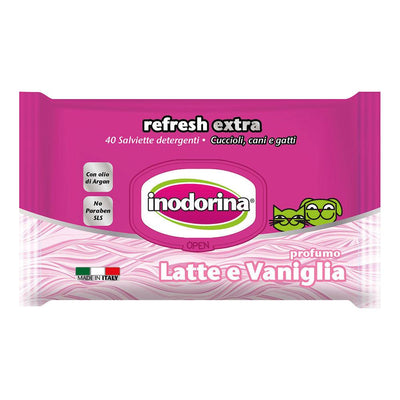 Inodorina Salviette latte e vaniglia - happy4pets.it