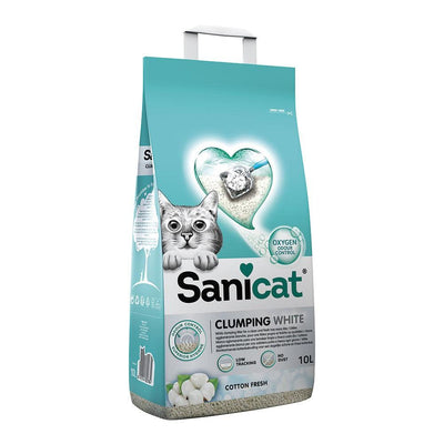 Sanicat Lettiera Clumping White 10lt - happy4pets.it 